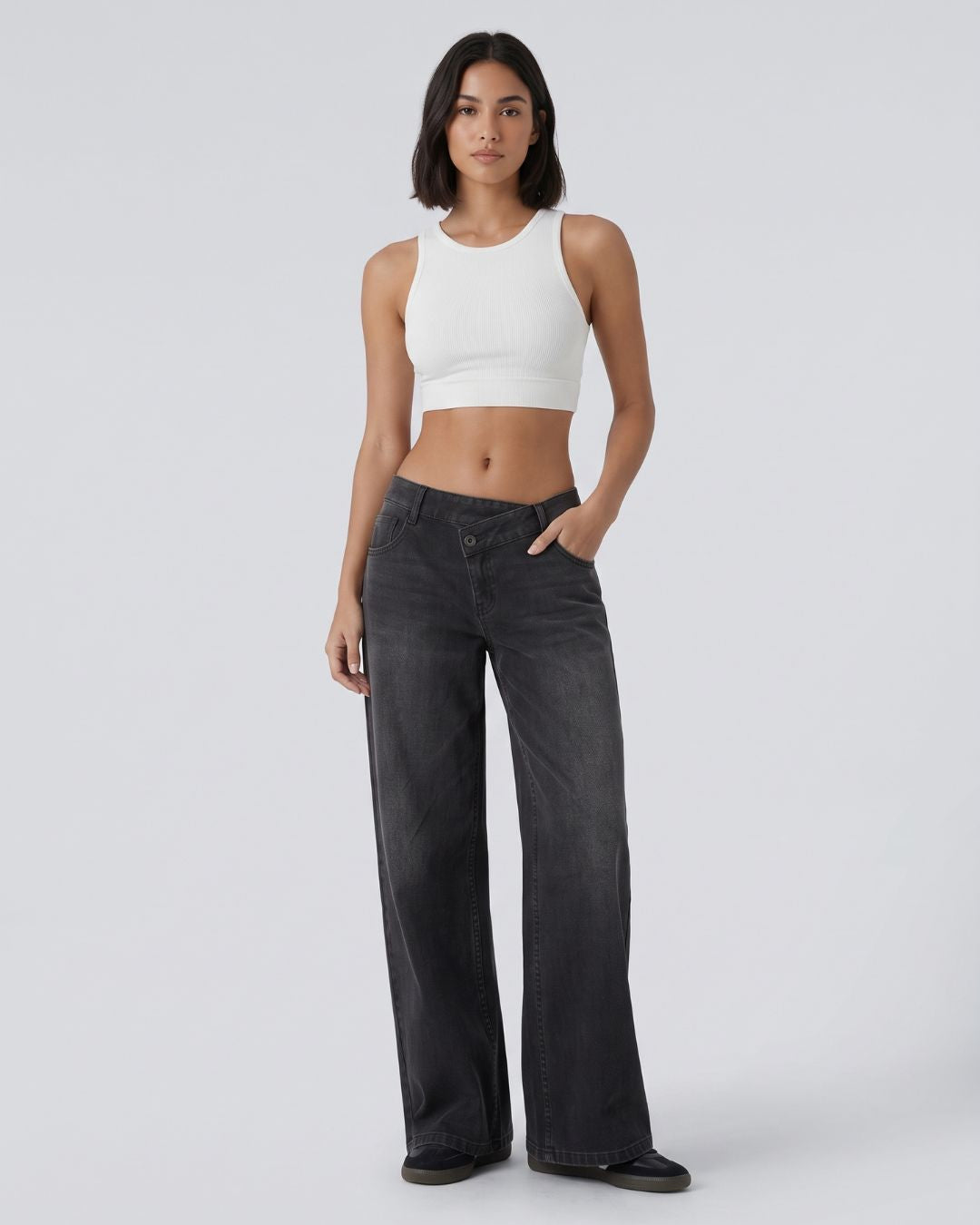 Varenn — Jeans Low-Rise Asimétricos