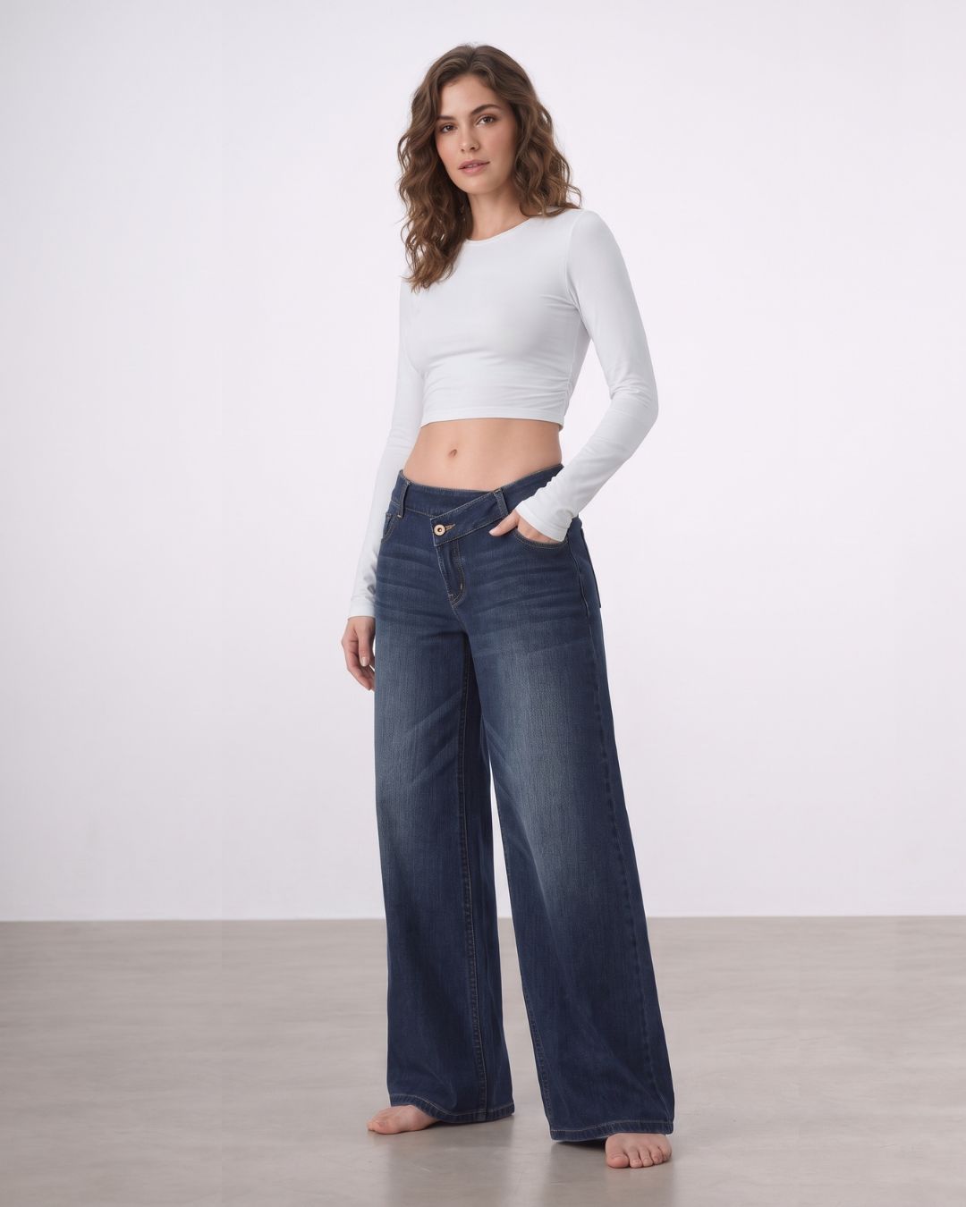Varenn — Jeans Low-Rise Asimétricos