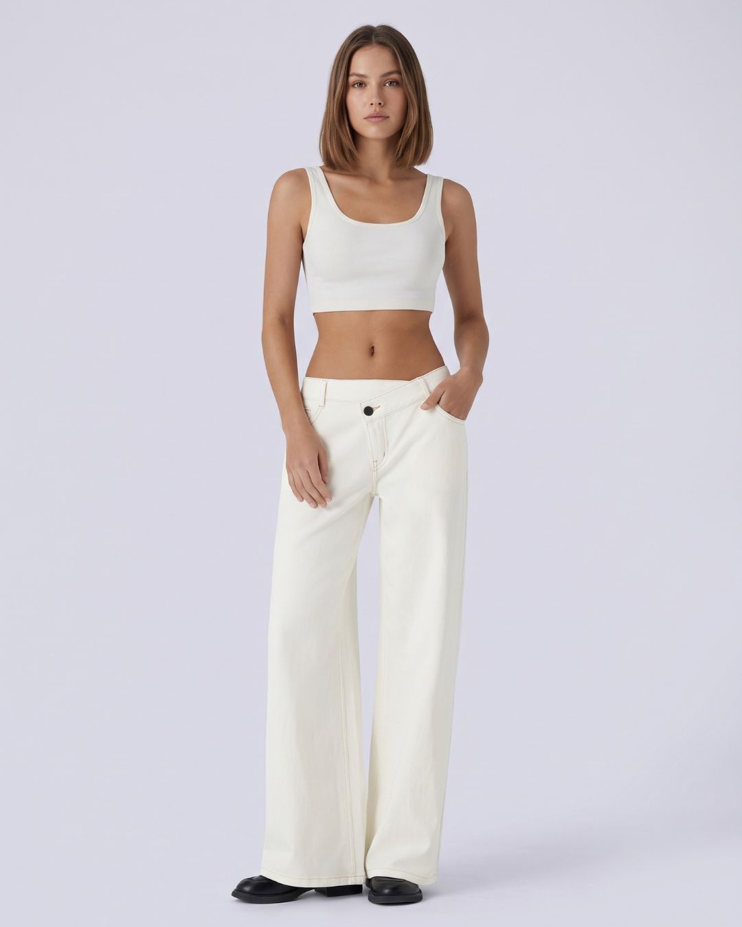 Varenn — Jeans Low-Rise Asimétricos