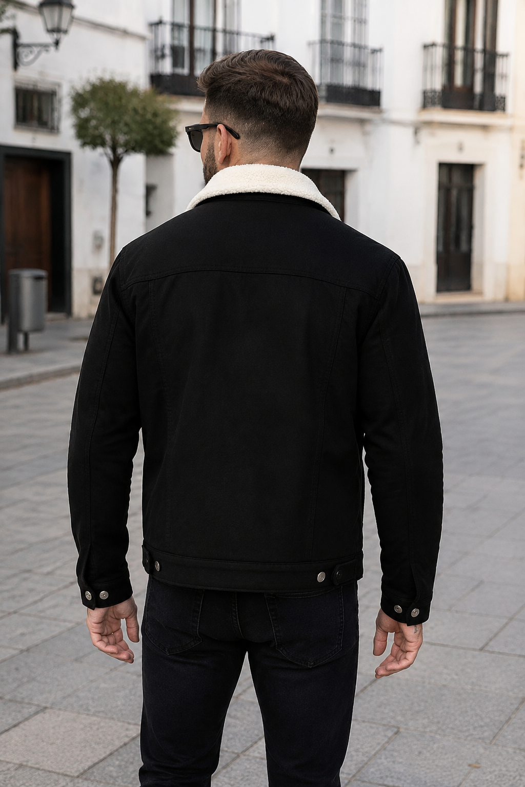 Varek — Chaqueta Trucker con Cuello de Borreguito