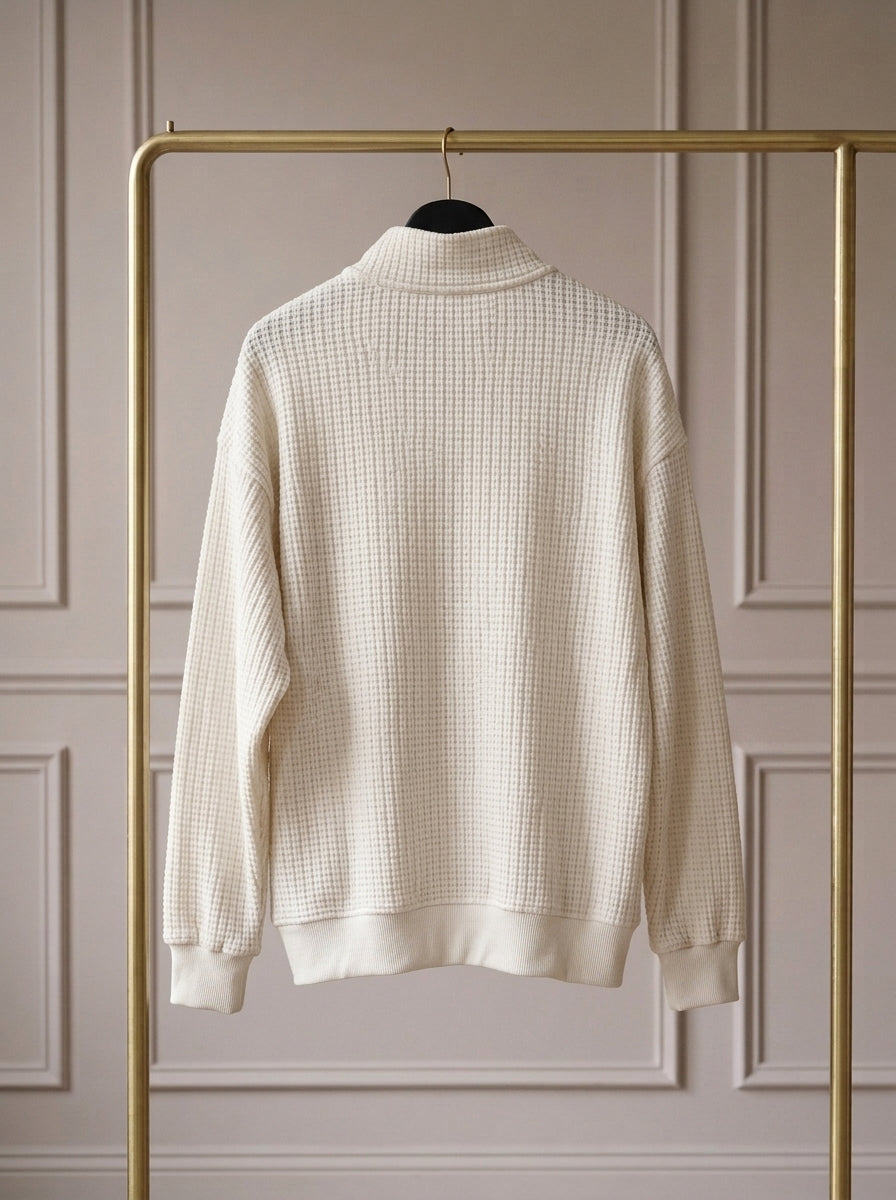 Eyara — Jersey Waffle Quarter-Zip