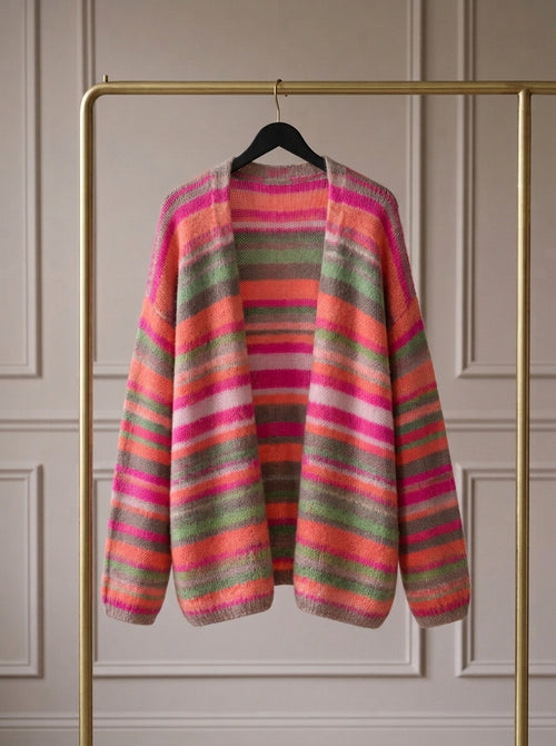 Aurelia — Cárdigan Oversize de Punto Multicolor