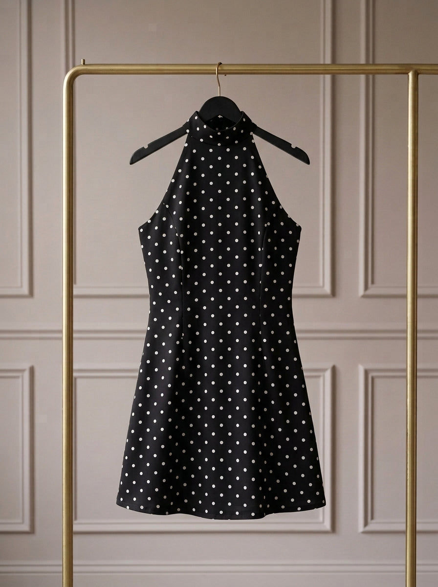 Céleste — Vestido Halter de Lunares