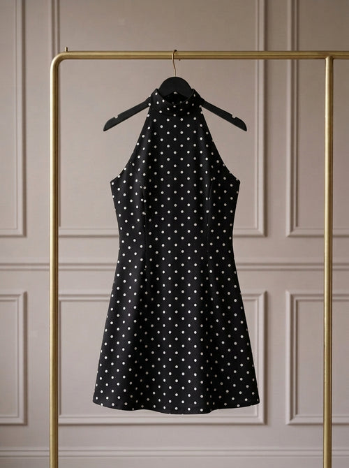 Céleste — Vestido Halter de Lunares