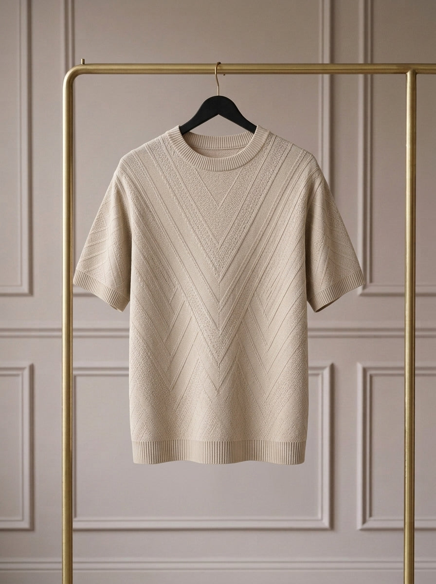 Adrik — Camiseta de Punto Geométrico