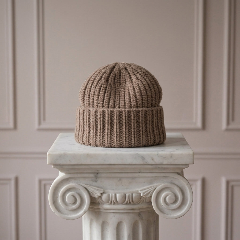 Noélie — Gorro de Punto Acanalado Envolvente
