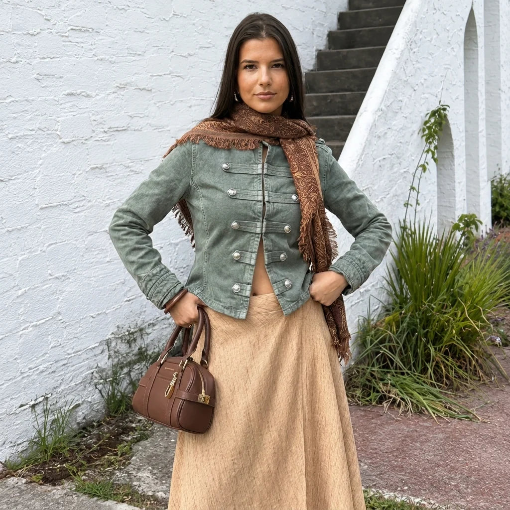 Valenne — Chaqueta Corta de Inspiración Militar