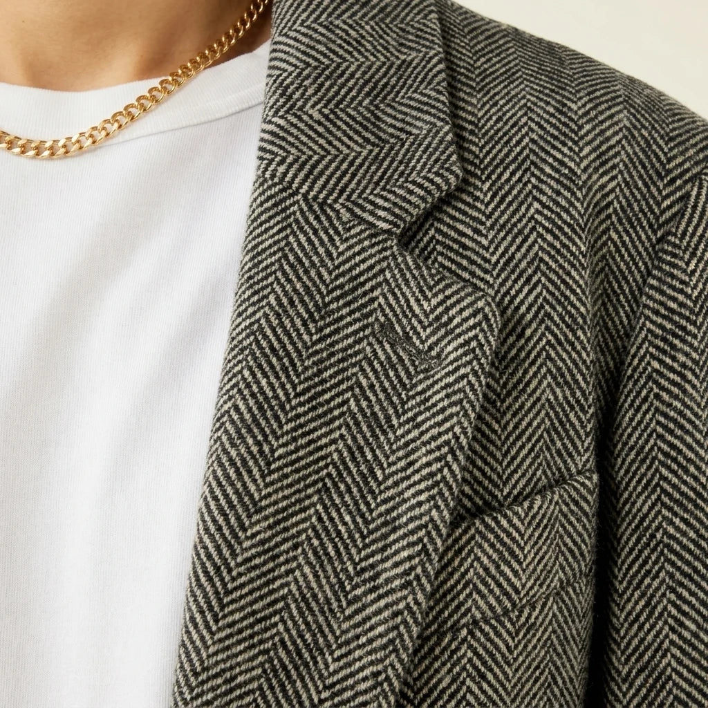 Valentine — Blazer de Espiga con Corte Relajado