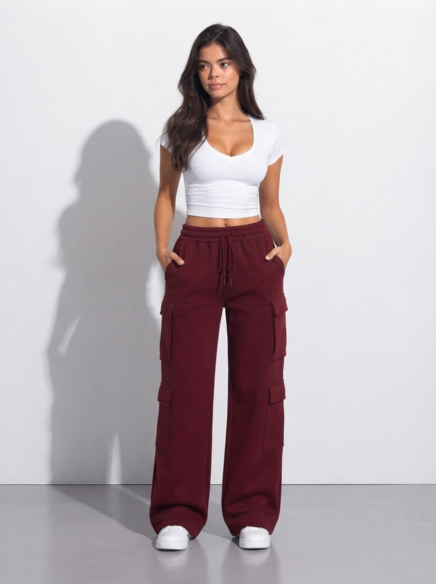 Dectara — Pantalón Cargo Wide-Leg