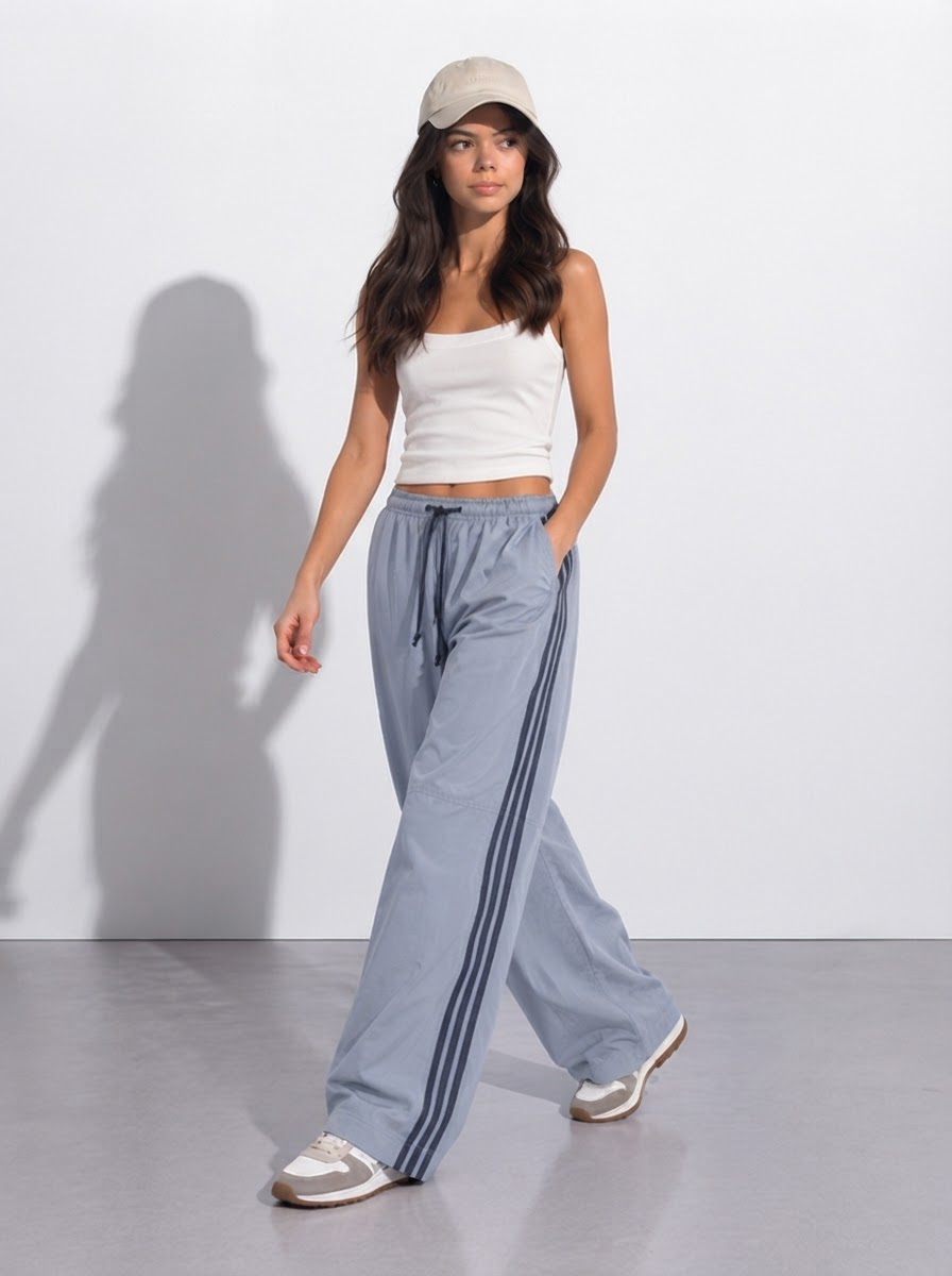 Sérrane — Pantalón Wide-Leg con Banda Lateral