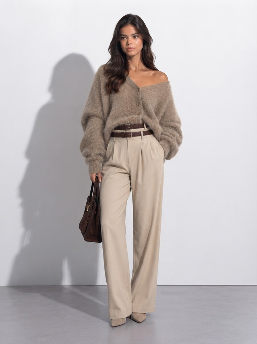 Aveline — Cárdigan de Punto Suave Oversize
