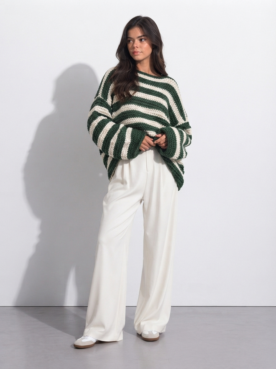 Élovia — Jersey de Punto a Rayas Oversize