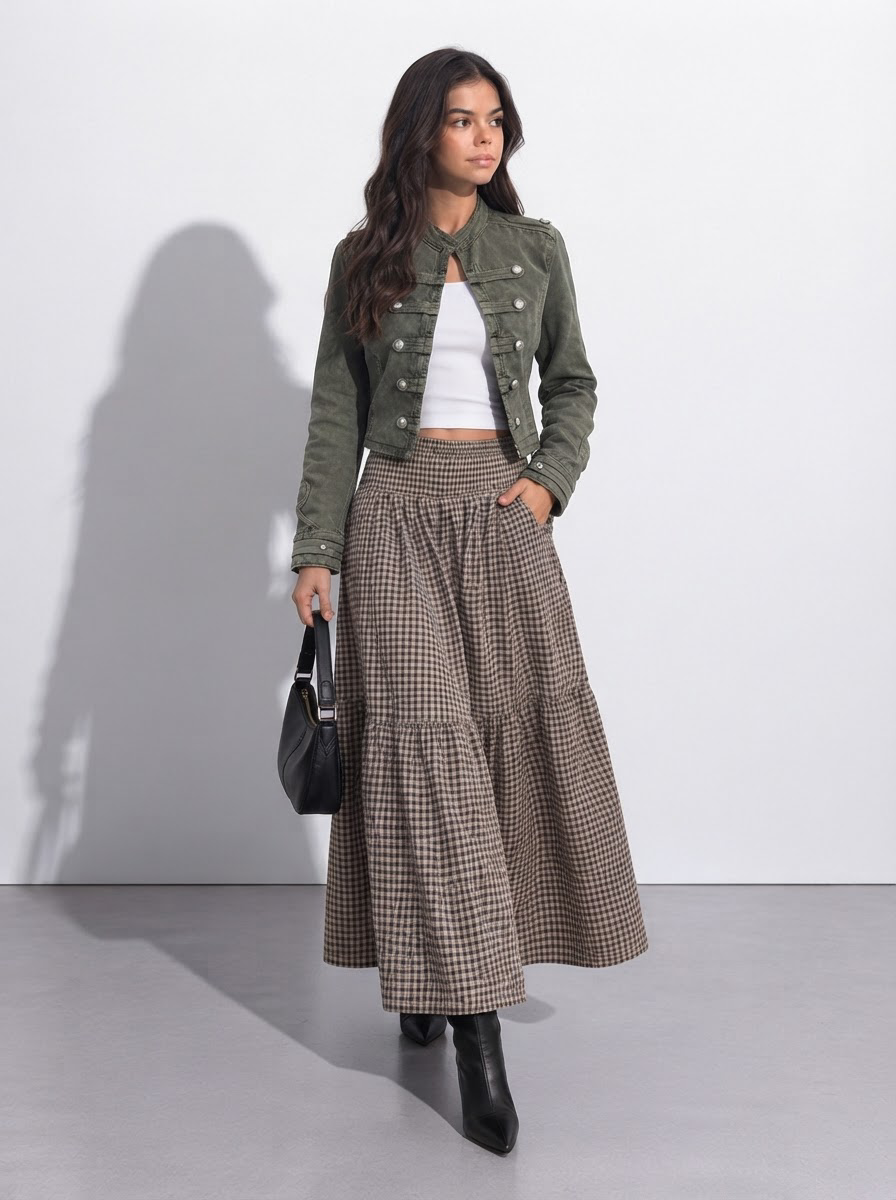 Valenne — Chaqueta Corta de Inspiración Militar