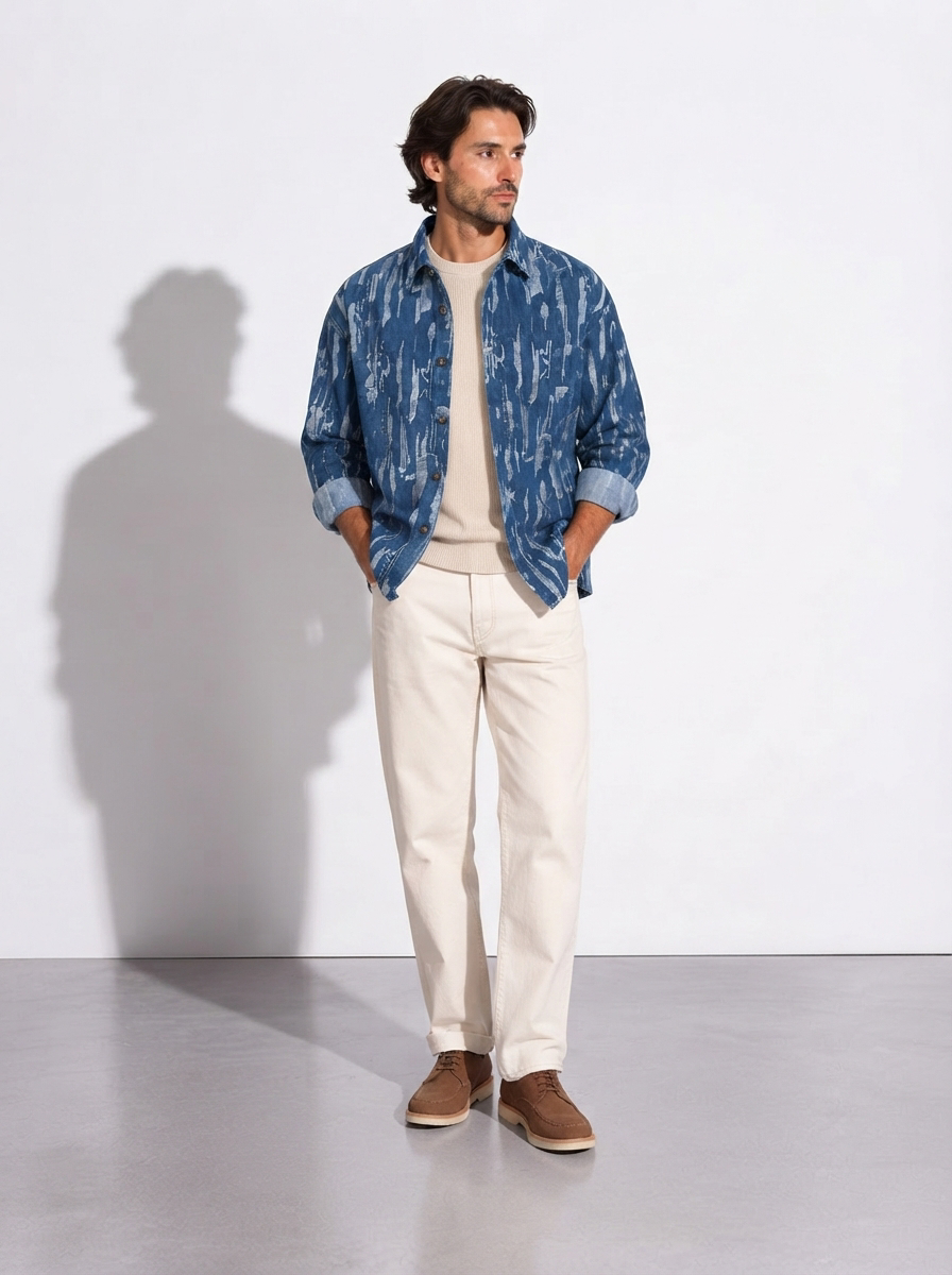 Zayre — Sobrecamisa Denim Efecto Ráfaga