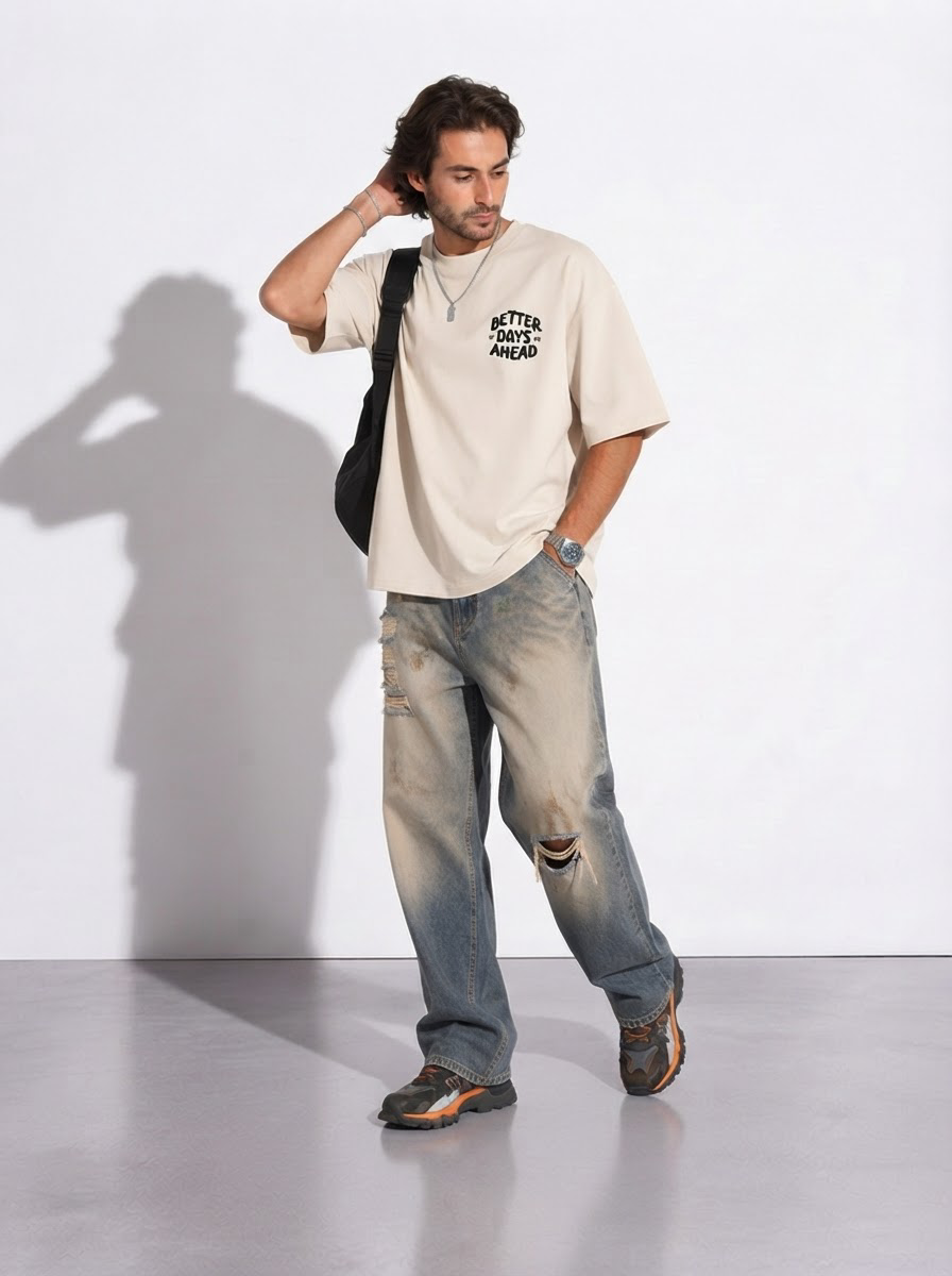 Luckas — Camiseta Oversize Gráfica