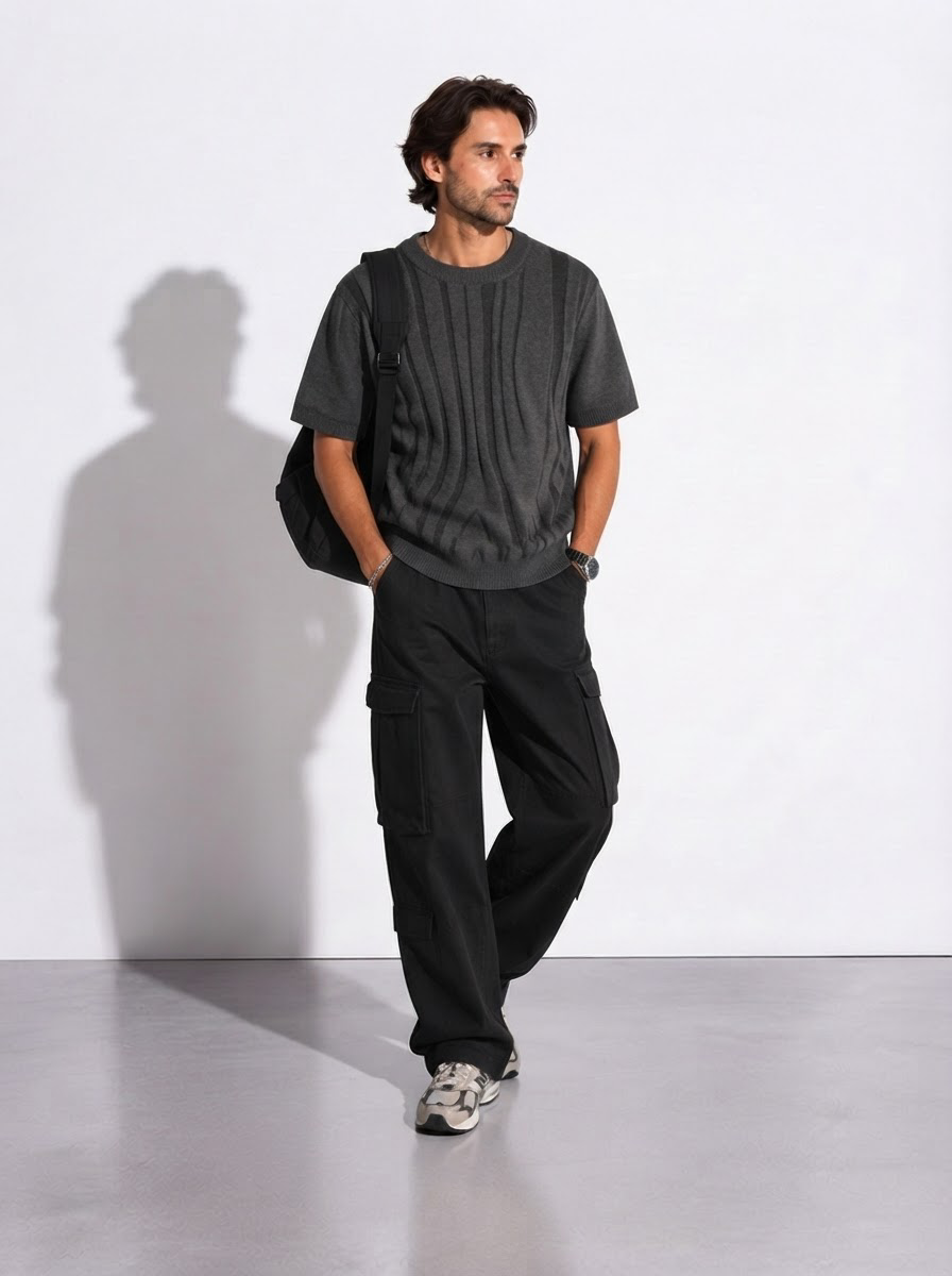 Elian — Camiseta de Punto Texturizado