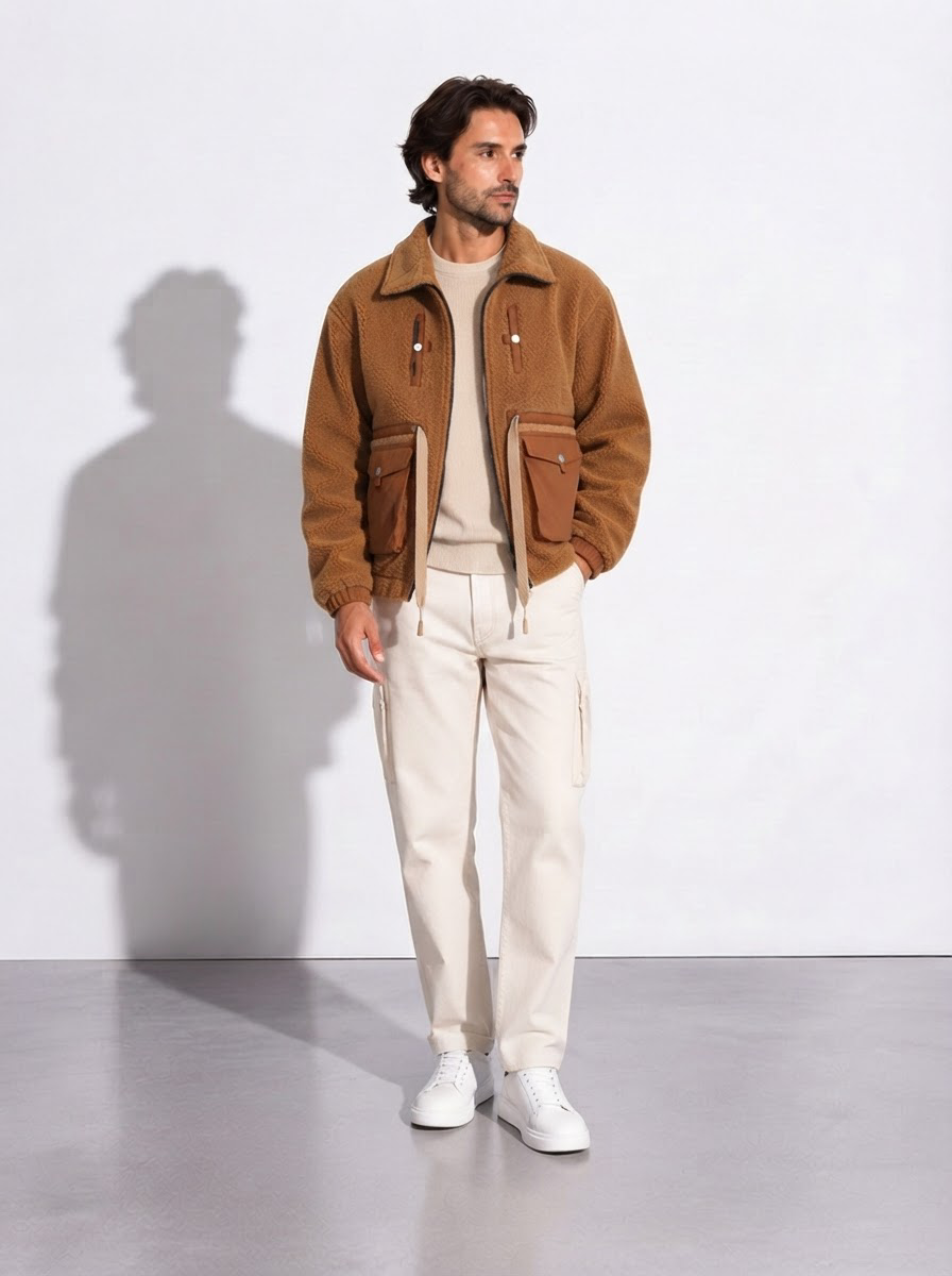 Rafael — Chaqueta Sherpa Cargo