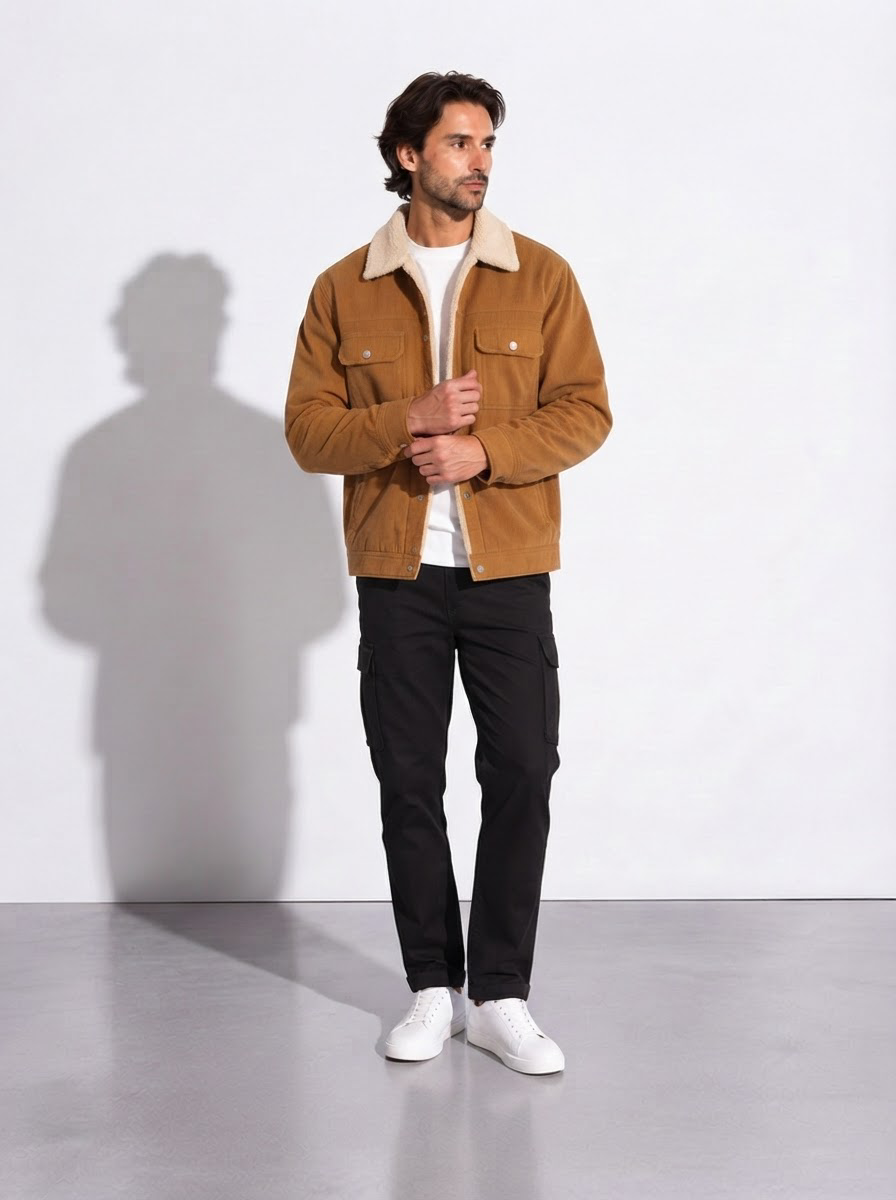 Matías — Chaqueta de Pana con Sherpa