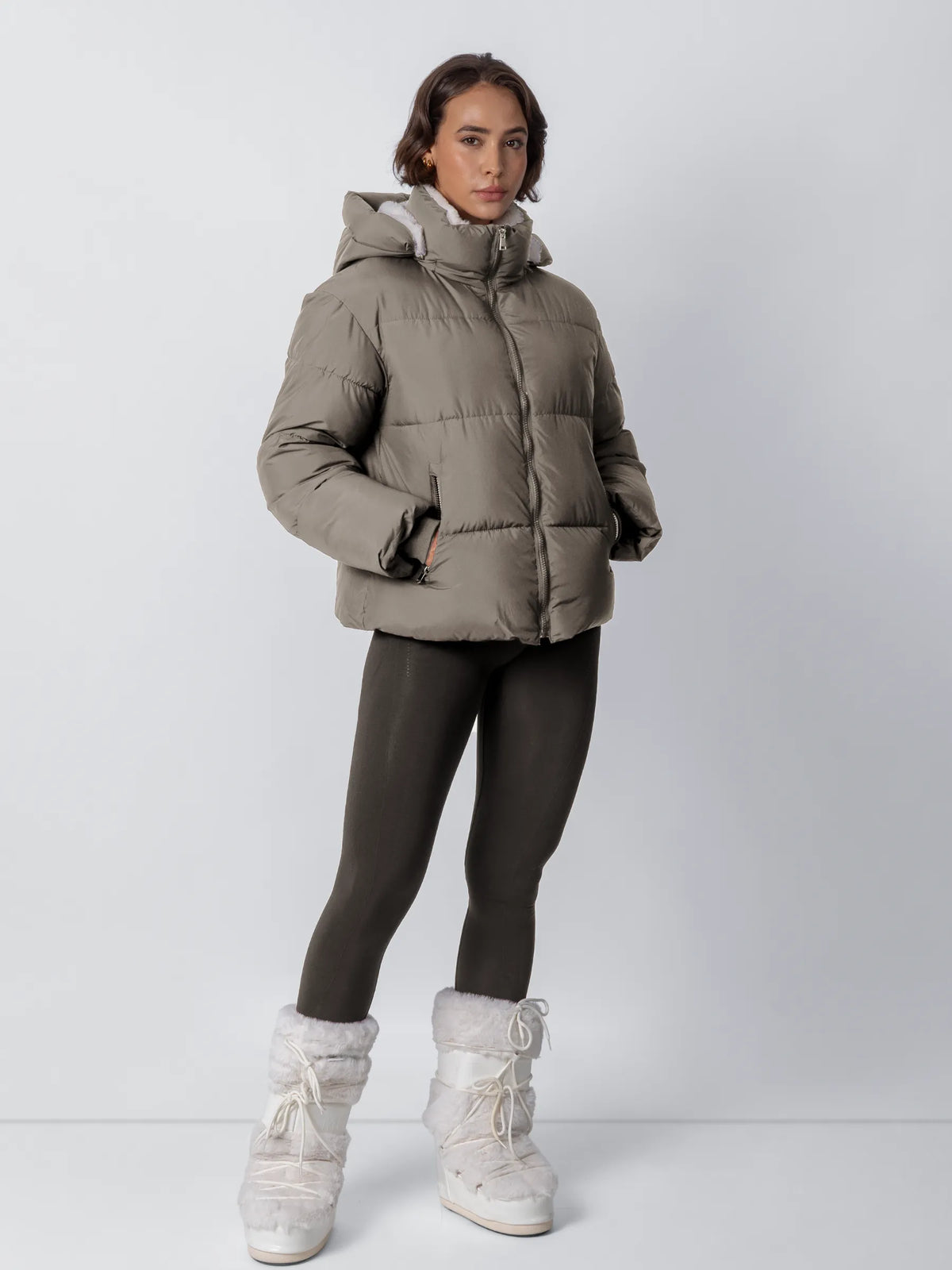 Élodie — Chaqueta Acolchada con Capucha Desmontable
