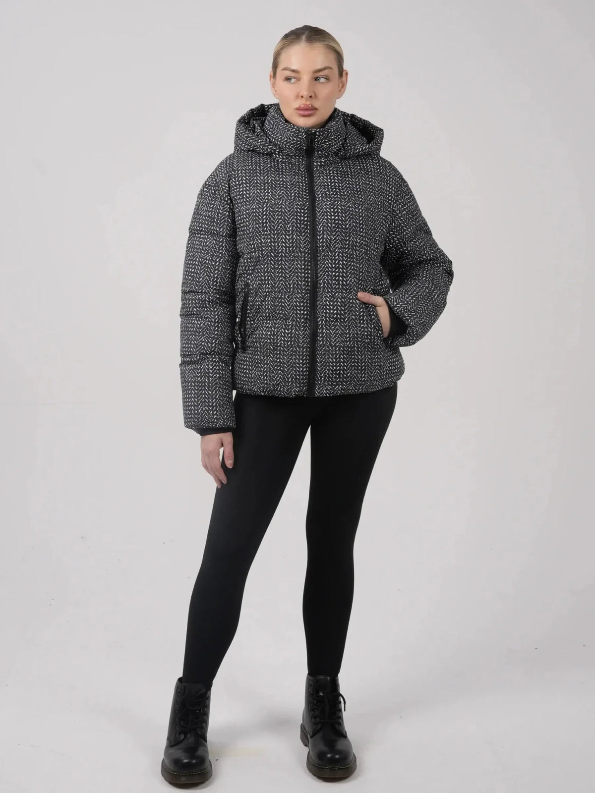Élodie — Chaqueta Acolchada con Capucha Desmontable