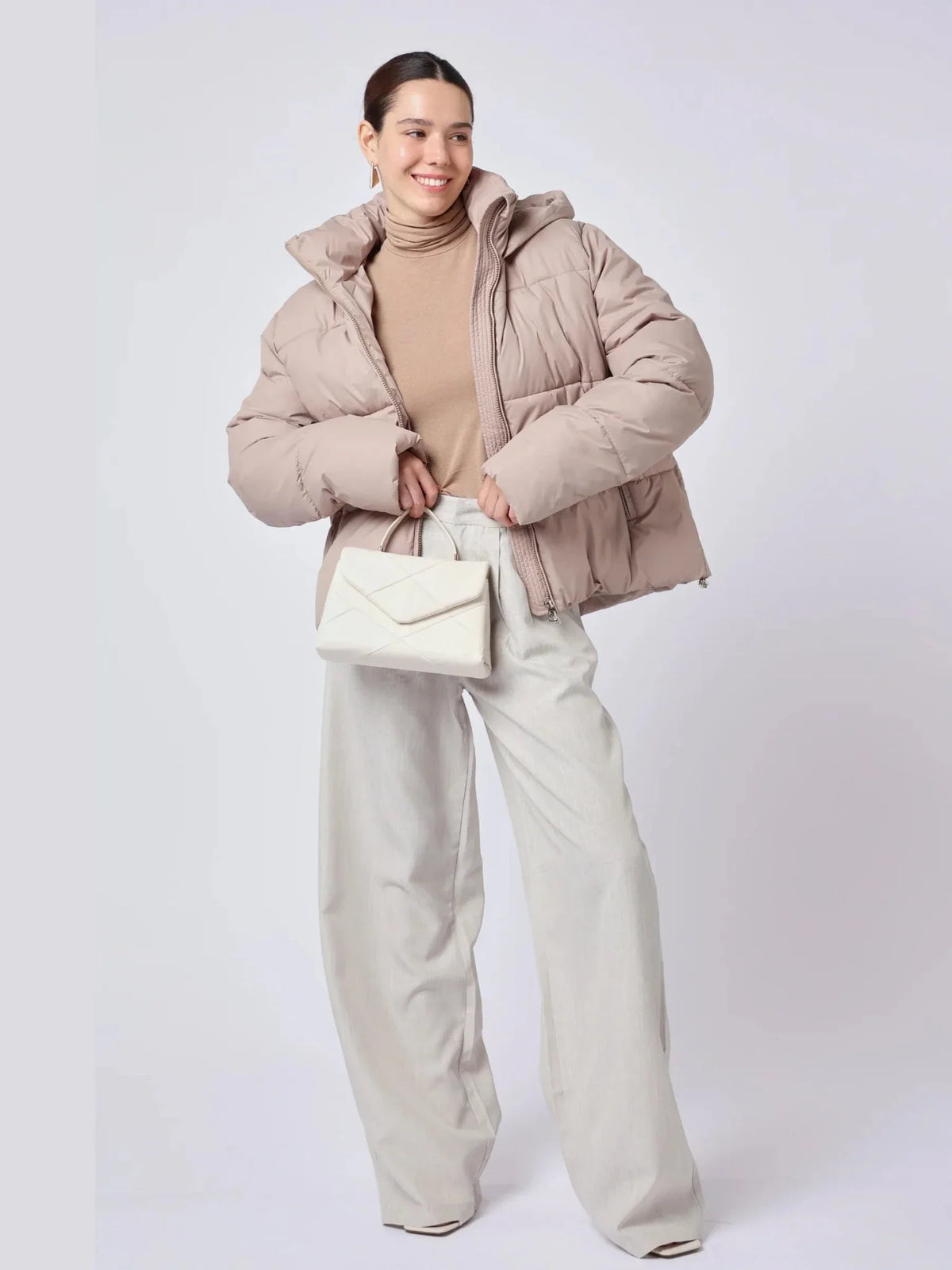 Élodie — Chaqueta Acolchada con Capucha Desmontable