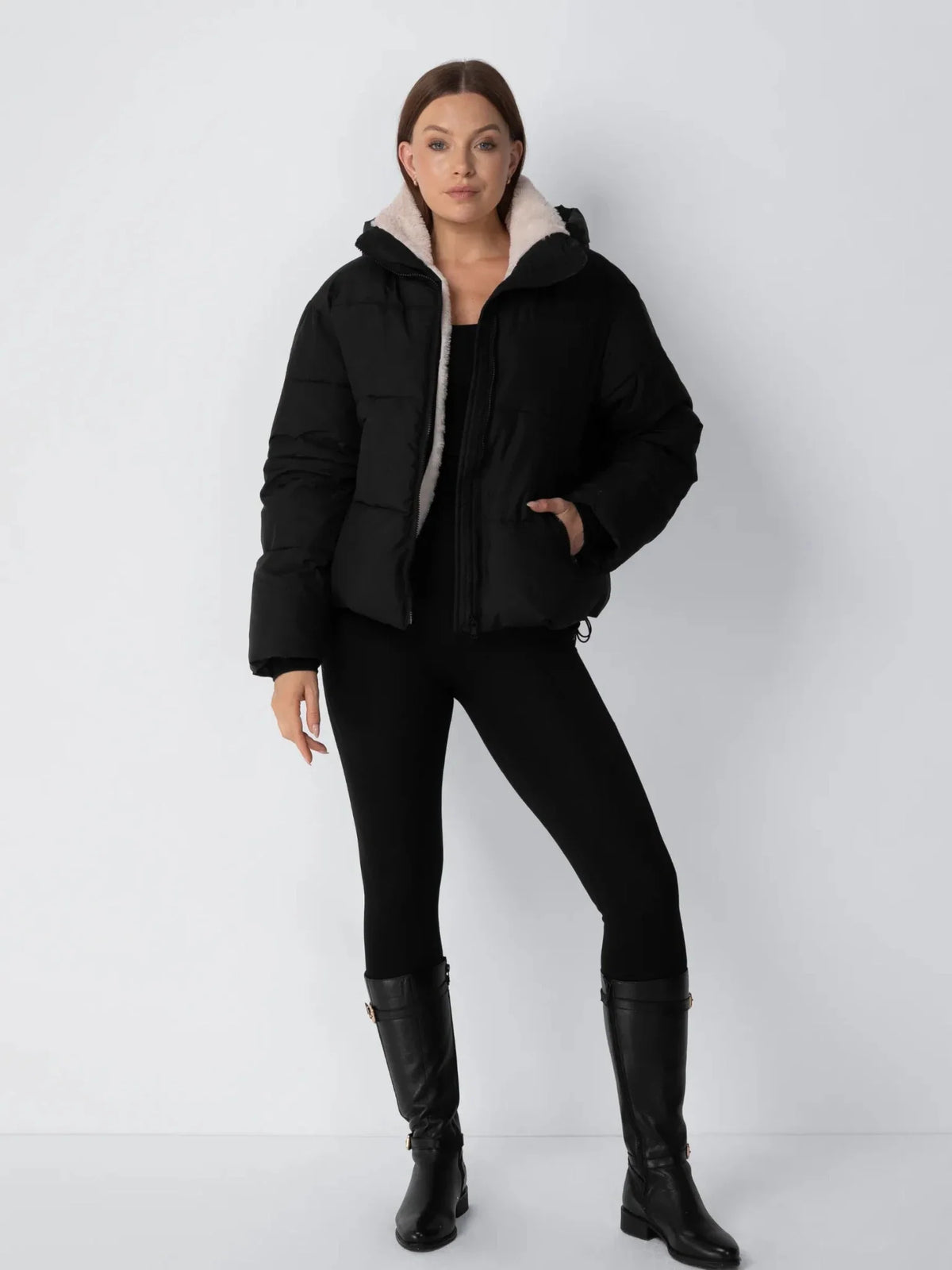 Élodie — Chaqueta Acolchada con Capucha Desmontable