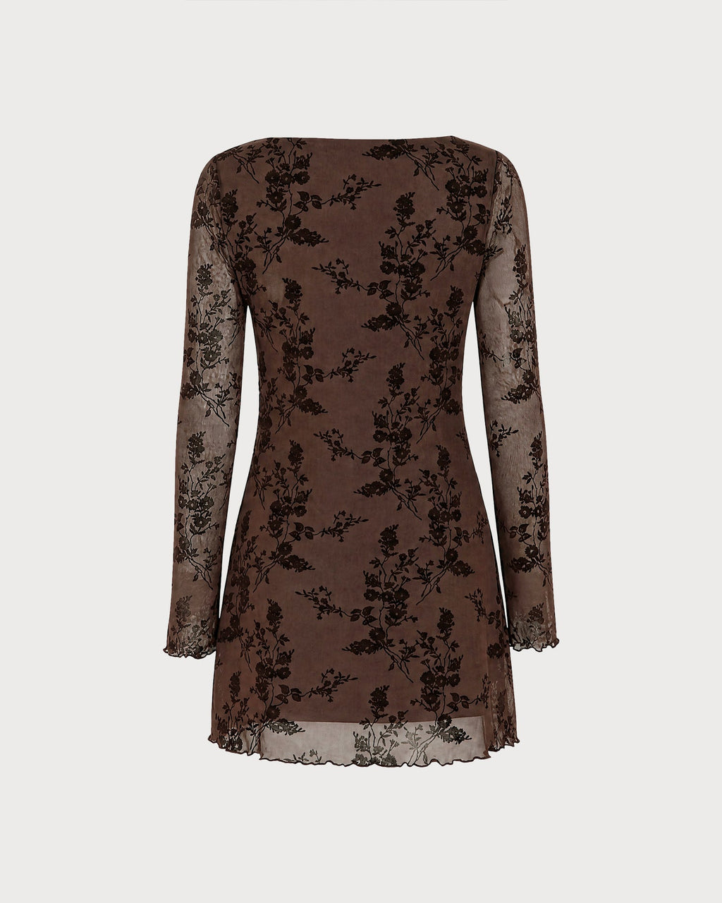 Mélorie — Mini Vestido de Mesh Floral