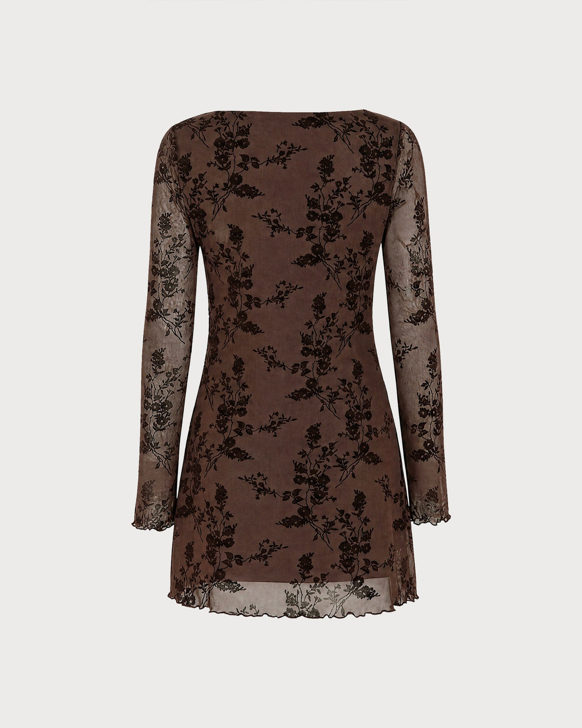 Mélorie — Mini Vestido de Mesh Floral