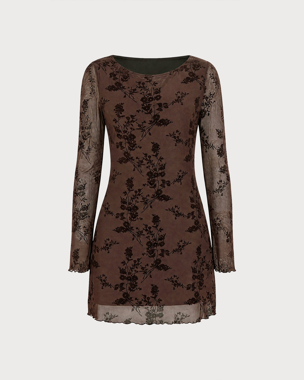 Mélorie — Mini Vestido de Mesh Floral
