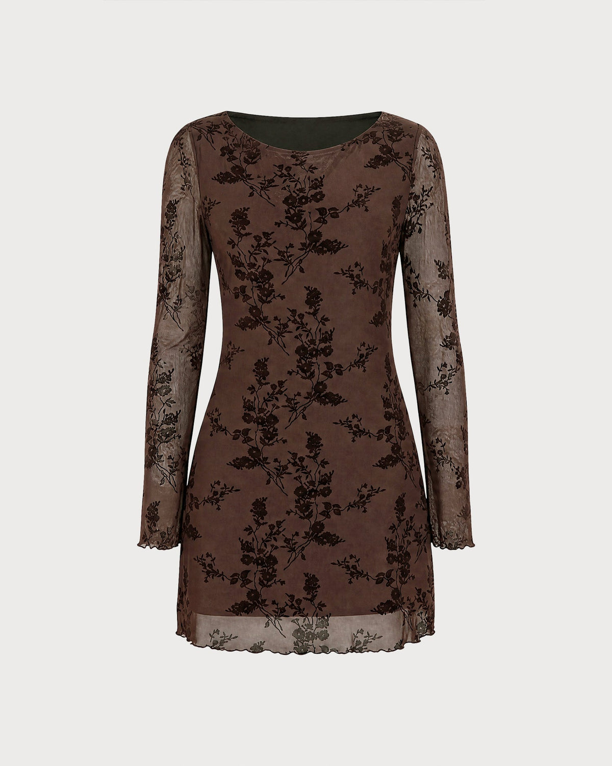 Mélorie — Mini Vestido de Mesh Floral