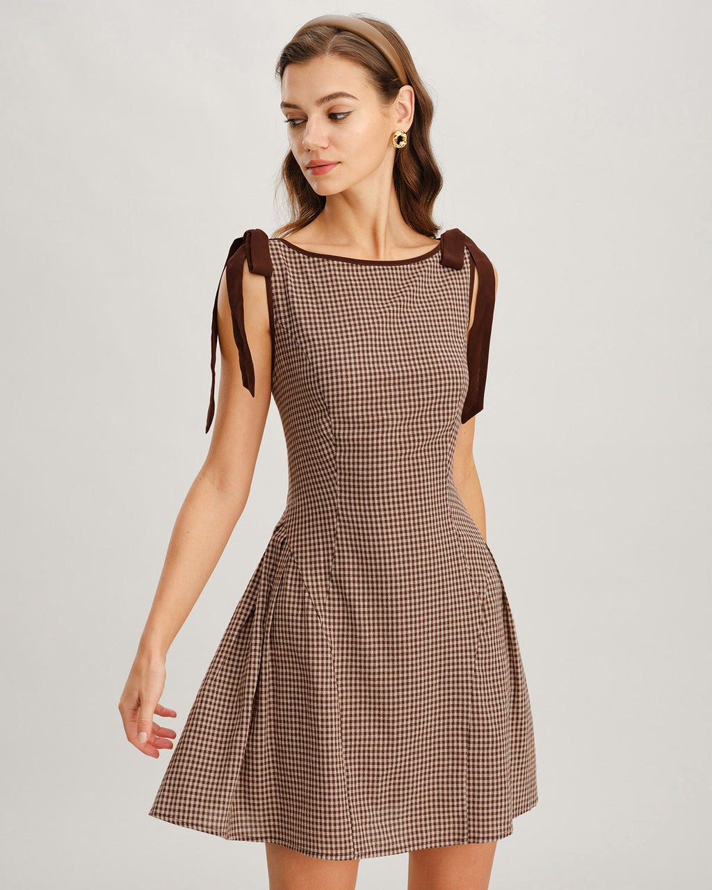 Ambrélie — Mini Vestido de Cuadros Vichy